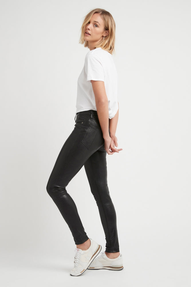 STRETCH LEATHER JEANS