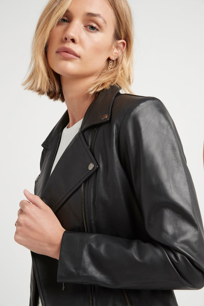 
                  
                    THE STAPLE LEATHER JACKET
                  
                